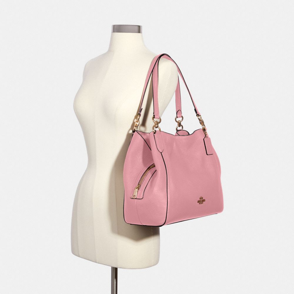 Coach hallie shoulder online bag rose