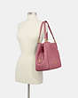 COACH®,HALLIE SHOULDER BAG,Pebbled Leather,Large,Gold/Rose,Alternate View