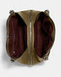 COACH®,HALLIE SHOULDER BAG,Pebbled Leather,Large,Gunmetal/Kelp,Inside View,Top View