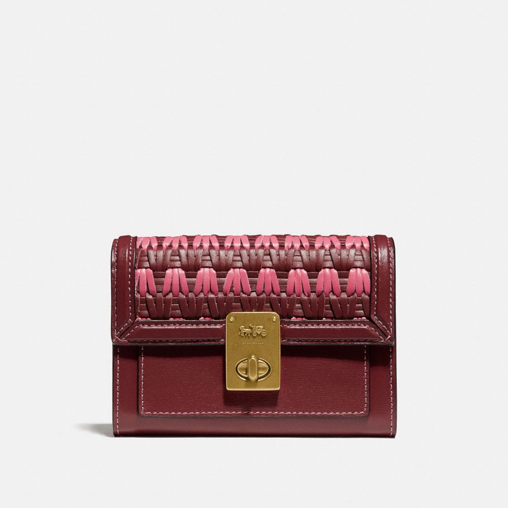 Coach hutton best sale wallet in colorblock