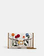COACH®,TABBY CHAIN CLUTCH IN SIGNATURE CANVAS WITH FLORAL EMBROIDERY,Coated Canvas,Brass/Chalk Multi,Front View