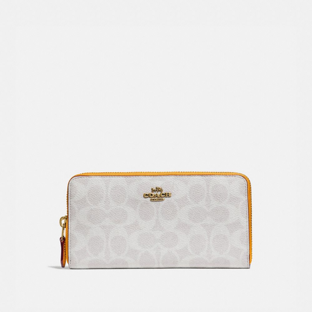 Coach signature embossed discount wallet