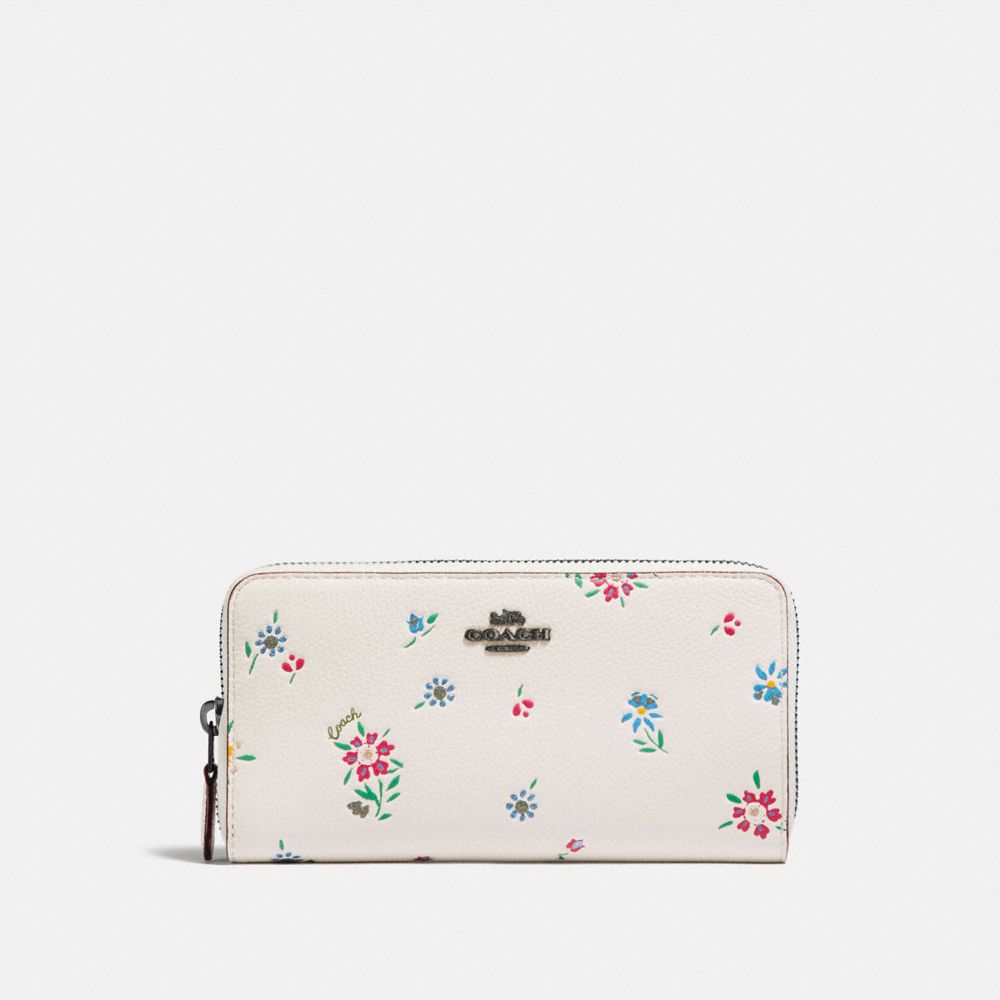 COACH®  Medium Zip Around Wallet With Wildflower Print