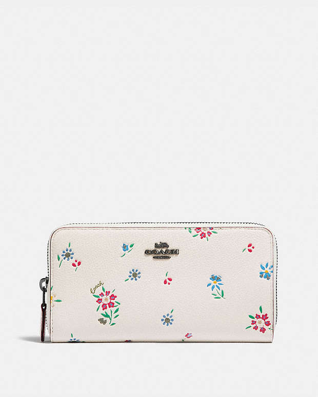 COACH® | Medium Zip Around Wallet With Wildflower Print