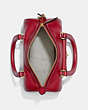 COACH®,MINI BARREL BAG,Leather,Mini,Brass/Red Apple,Inside View,Top View