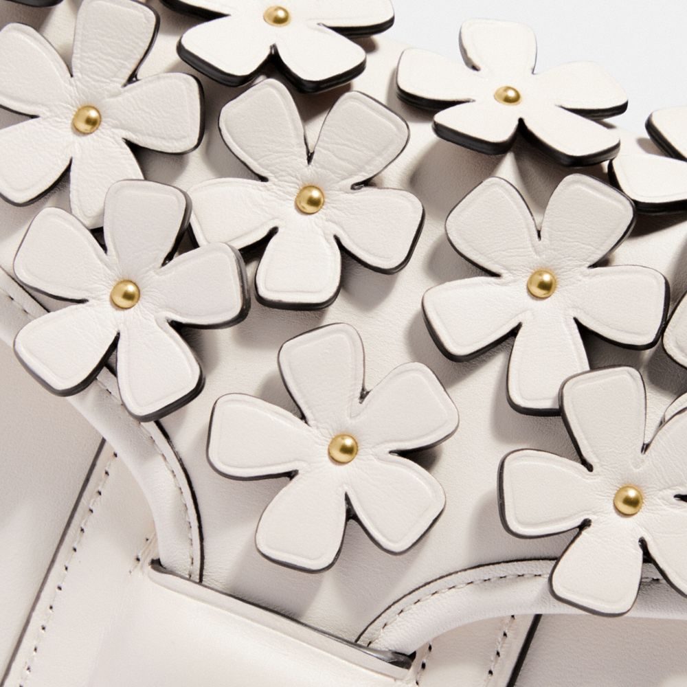 Courier Wristlet With Floral Applique