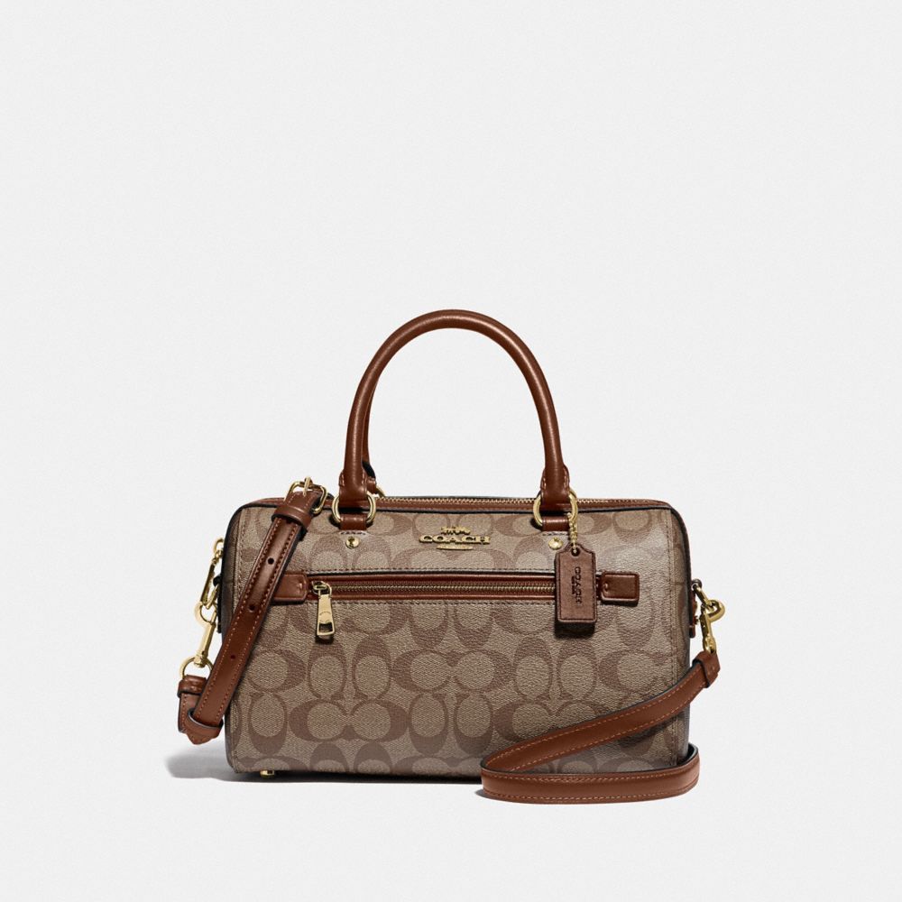 COACH®,Rowan Satchel Bag In Signature Canvas,,Front View