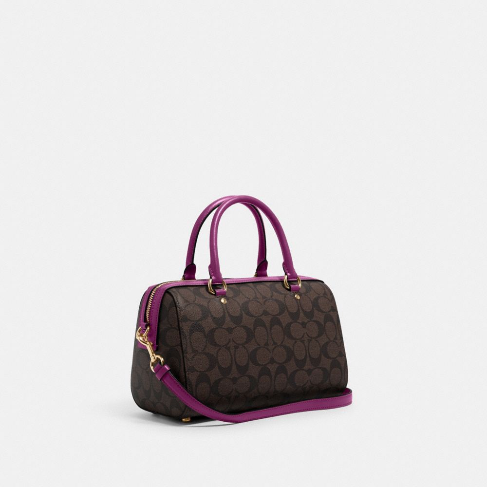 COACH®,Rowan Satchel Bag In Signature Canvas,,Angle View