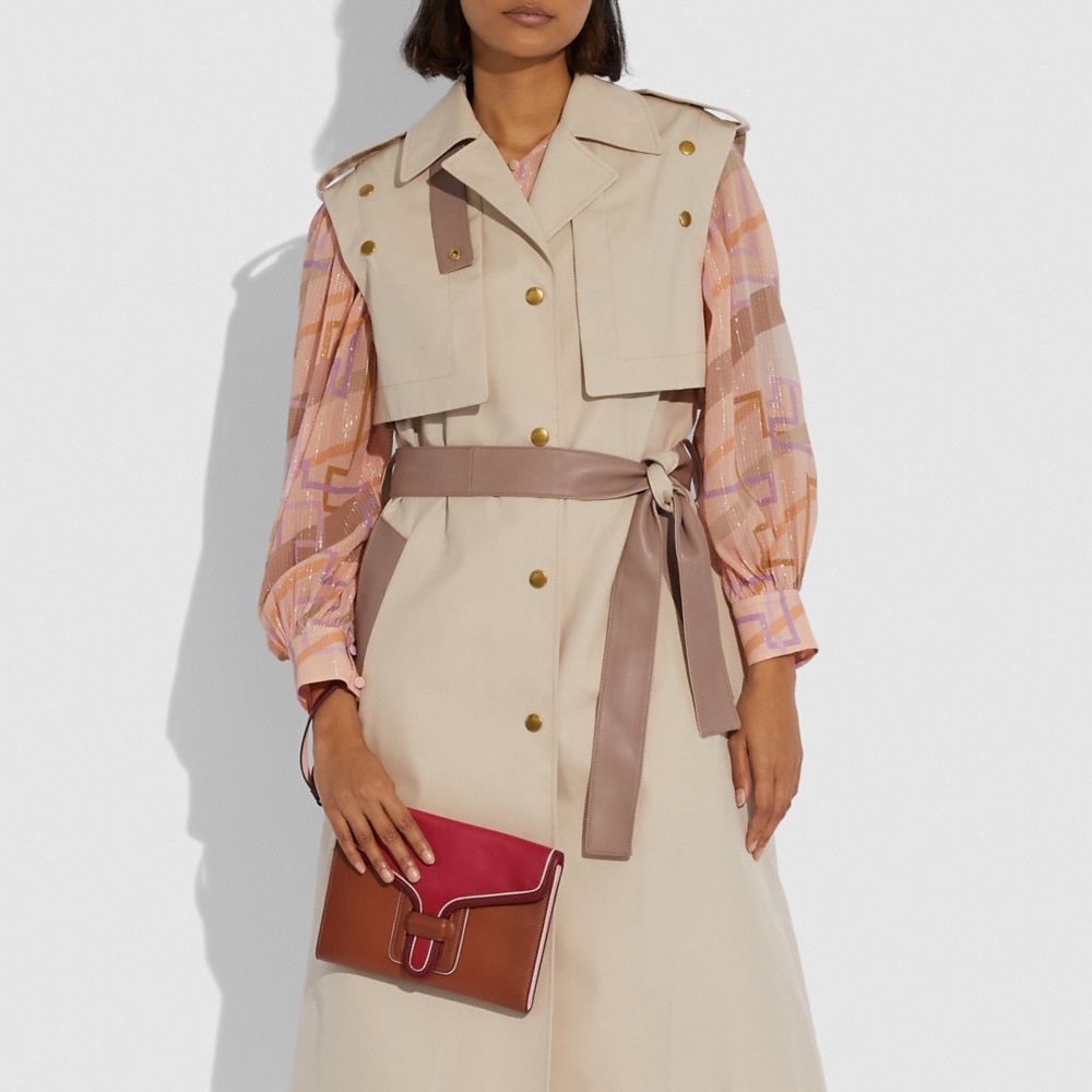 Courier Wristlet In Colorblock