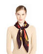 COACH®,GEOMETRIC COLORBLOCK SQUARE SCARF,Mixed Material,BERRY,Angle View