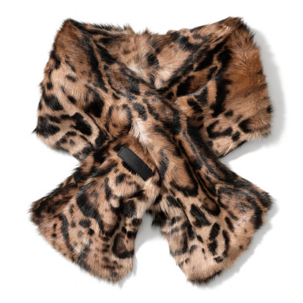 COACH®,Jaguar Print Tucker Scarf,,Front View