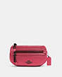 COACH®,VALE BELT BAG,Leather,Mini,Gunmetal/Dark Pink,Front View