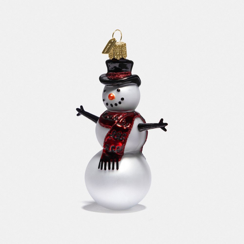 Snowman Glass Ornament
