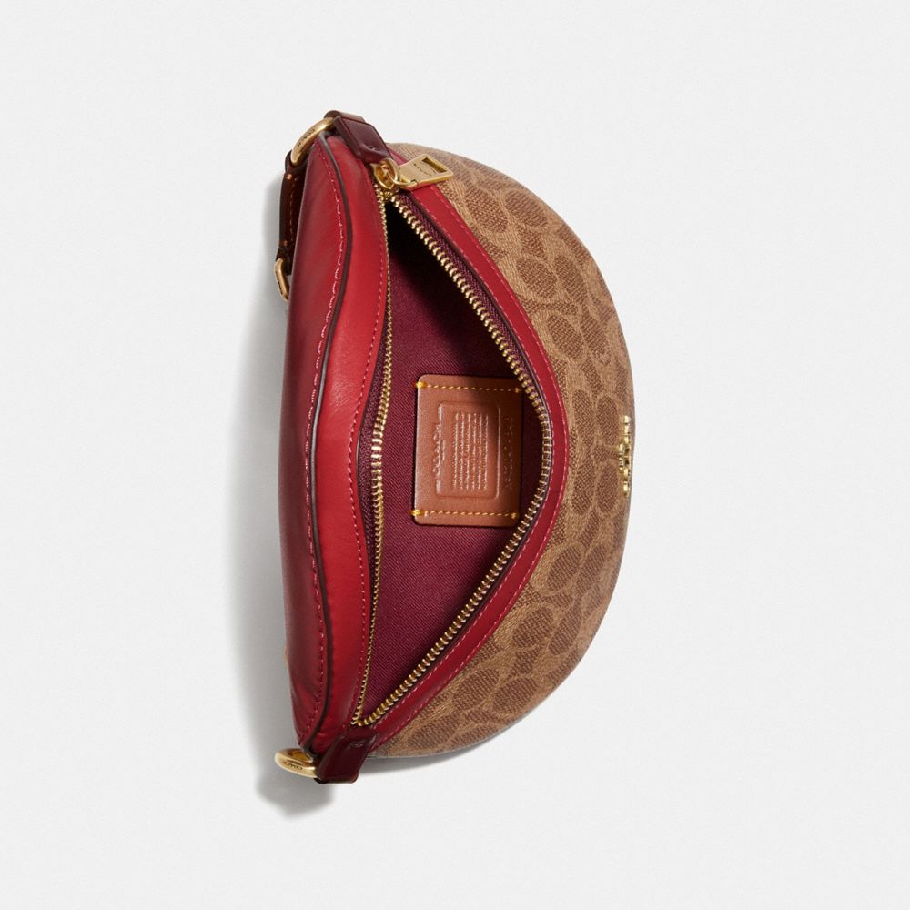 COACH®,Bethany Belt Bag In Colorblock Signature Canvas,,Inside View,Top View
