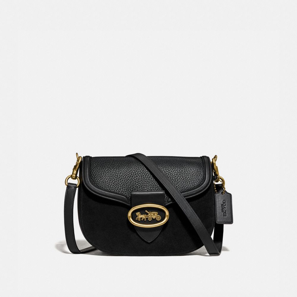 COACH®,Kat Saddle Bag,,Front View