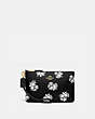 COACH®,SMALL WRISTLET WITH FLORAL PRINT,pvc,Gold/Black Floral Print,Front View
