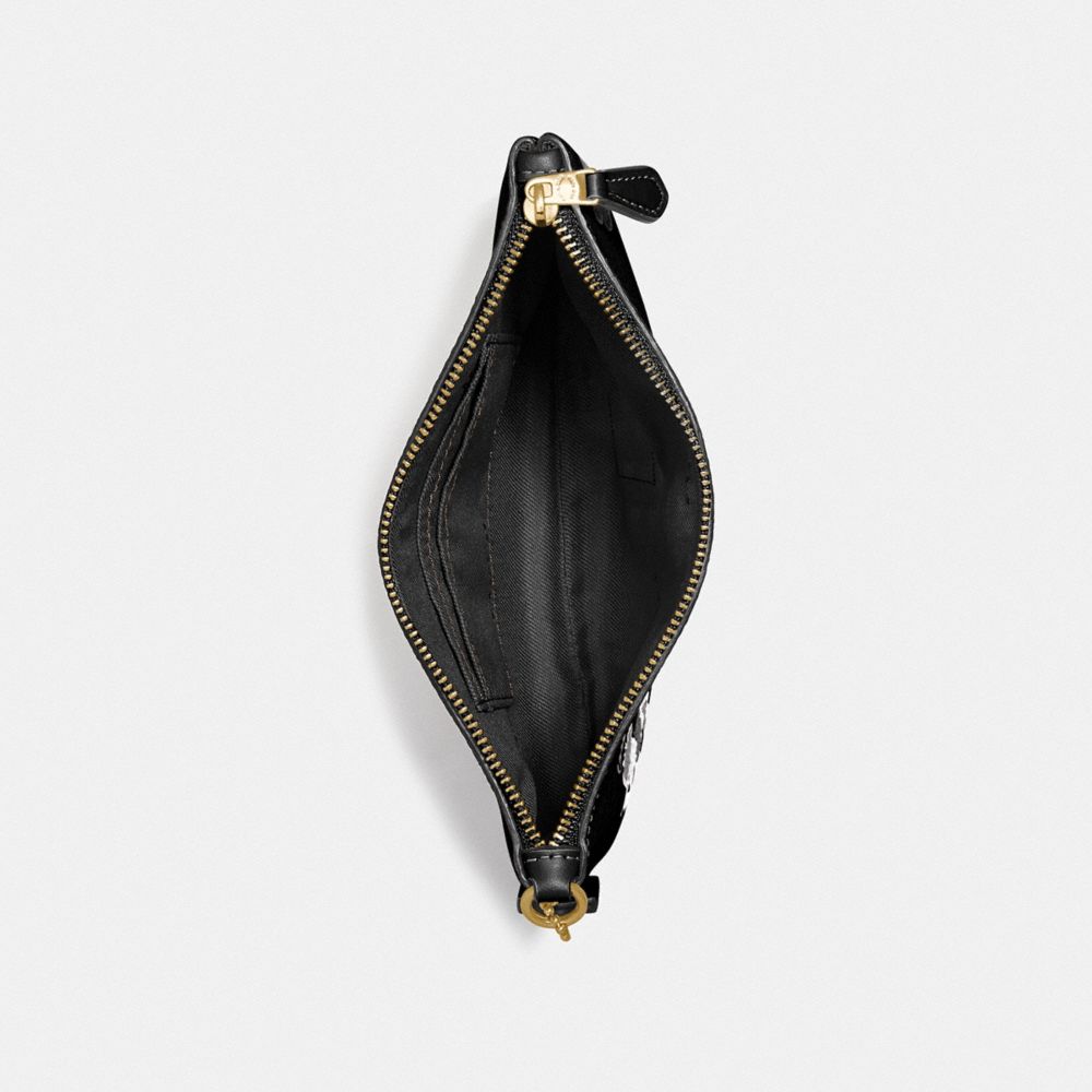 COACH®,Small Wristlet With Floral Print,,Inside View,Top View