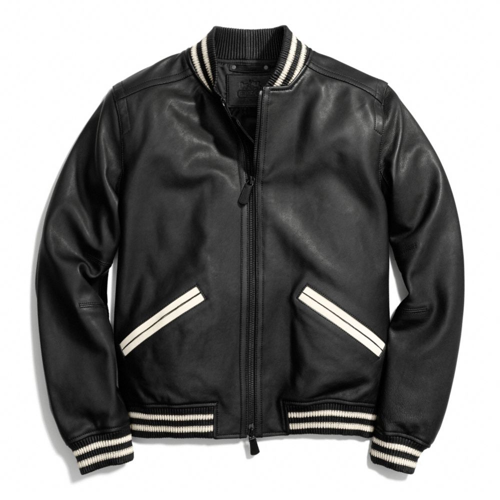 Leather hotsell baseball jacket