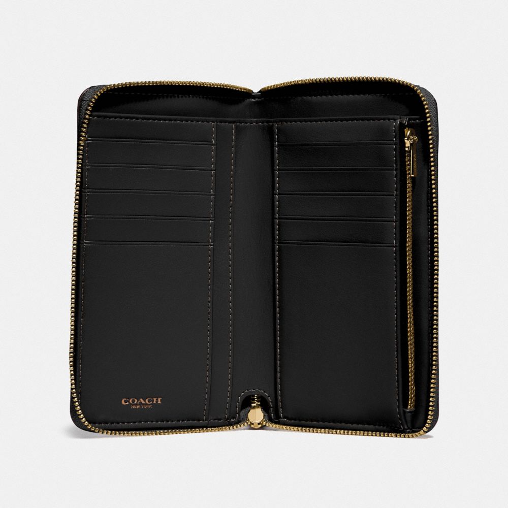 COACH®,Medium Zip Around Wallet With Floral Print,,Inside View,Top View