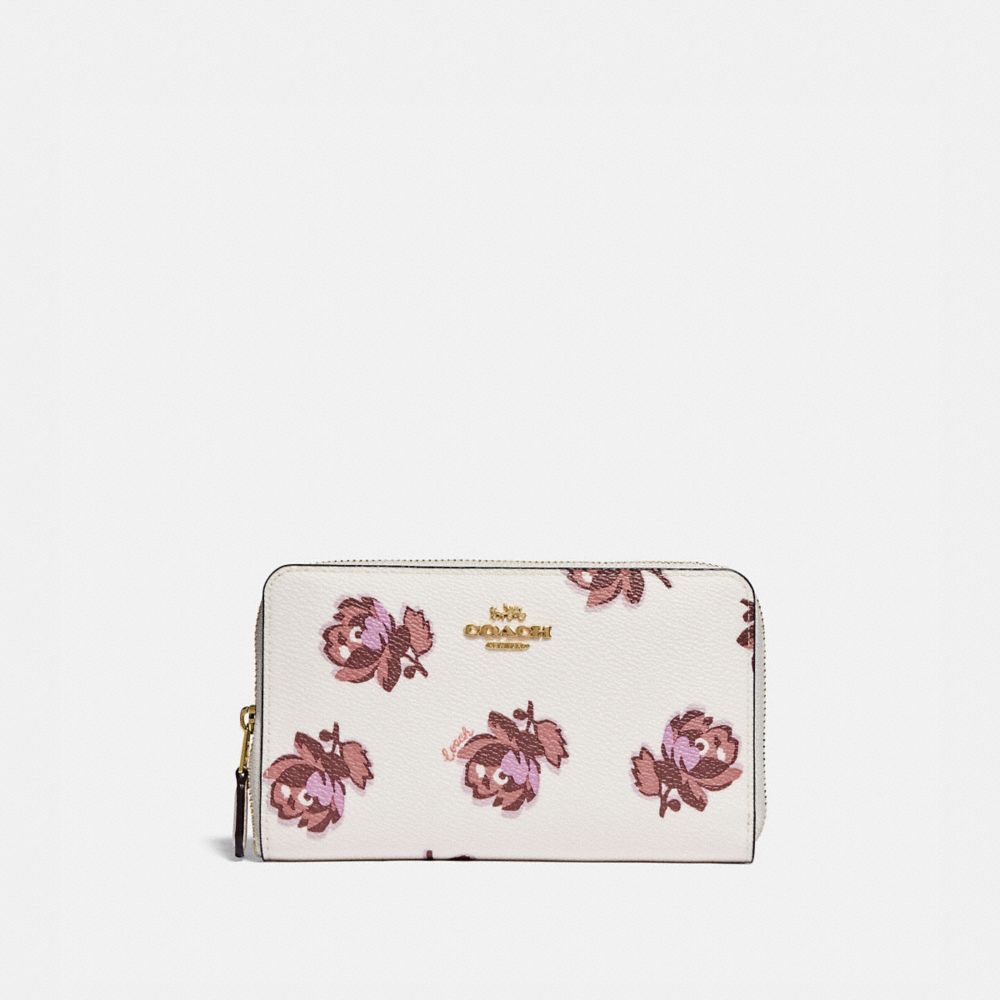 COACH Medium Zip Around Wallet in Crossgrain Leather - Macy's