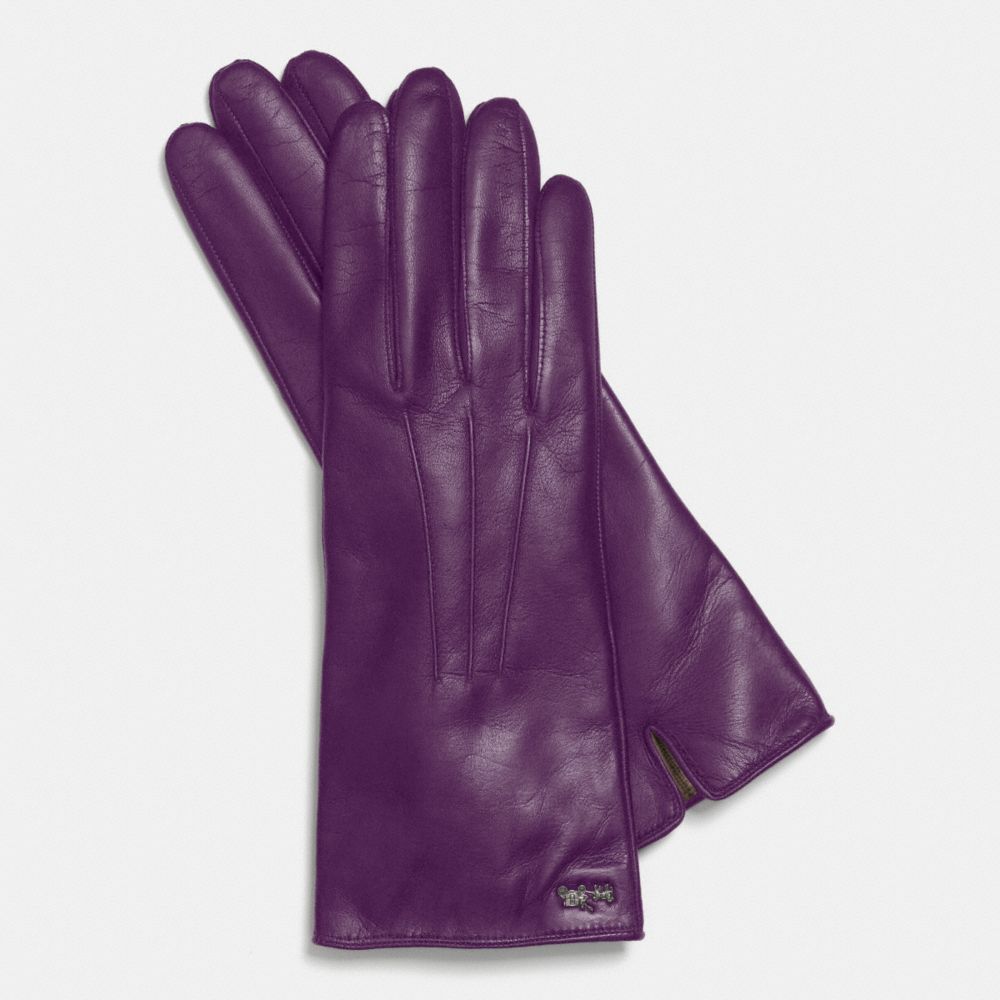COACH®,GANT DE BASE EN CUIR,Cuir,IRIS,Front View