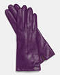 COACH®,LEATHER BASIC GLOVE,Leather,IRIS,Front View