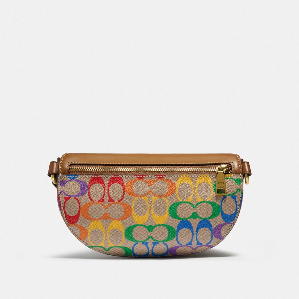 COACH®,Bethany Belt Bag In Rainbow Signature Canvas,,Back View