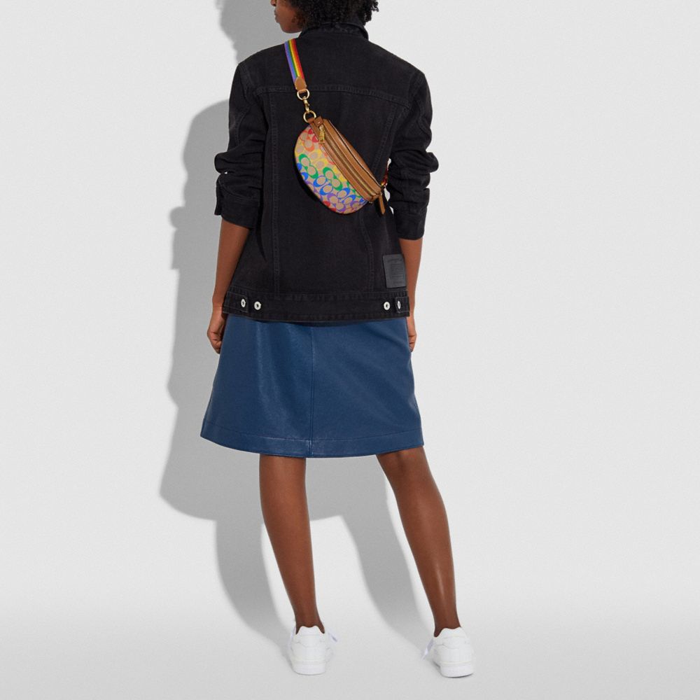 Bethany Belt Bag In Rainbow Signature Canvas