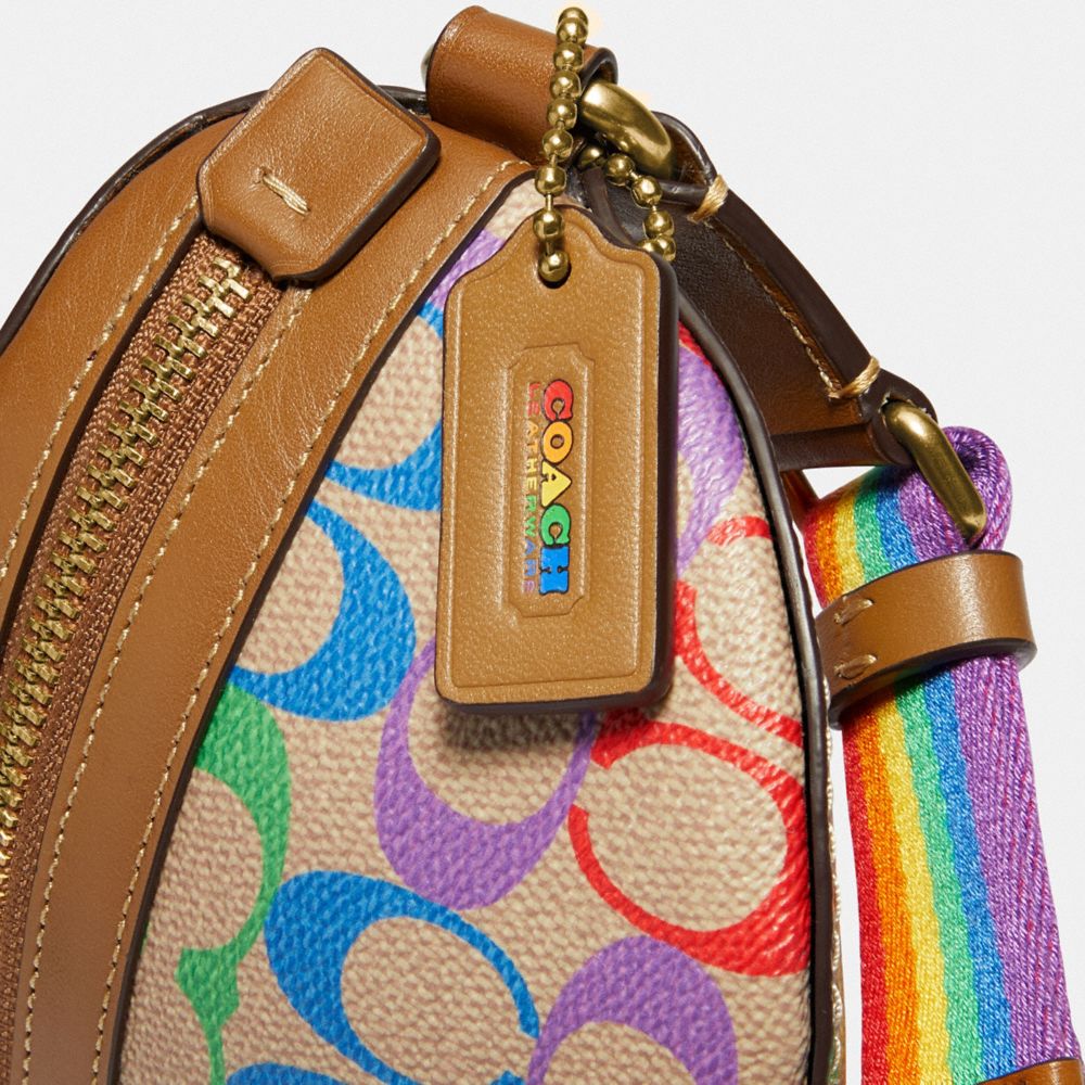 Coach crossbody best sale rainbow strap