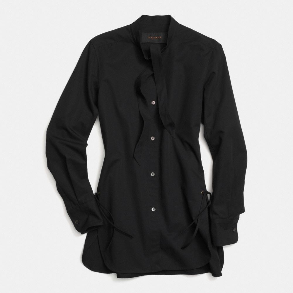 Cotton Tie Collar Shirt