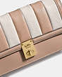 COACH®,HUTTON CLUTCH WITH COLORBLOCK QUILTING,Leather,Mini,Brass/Chalk Multi,Closer View