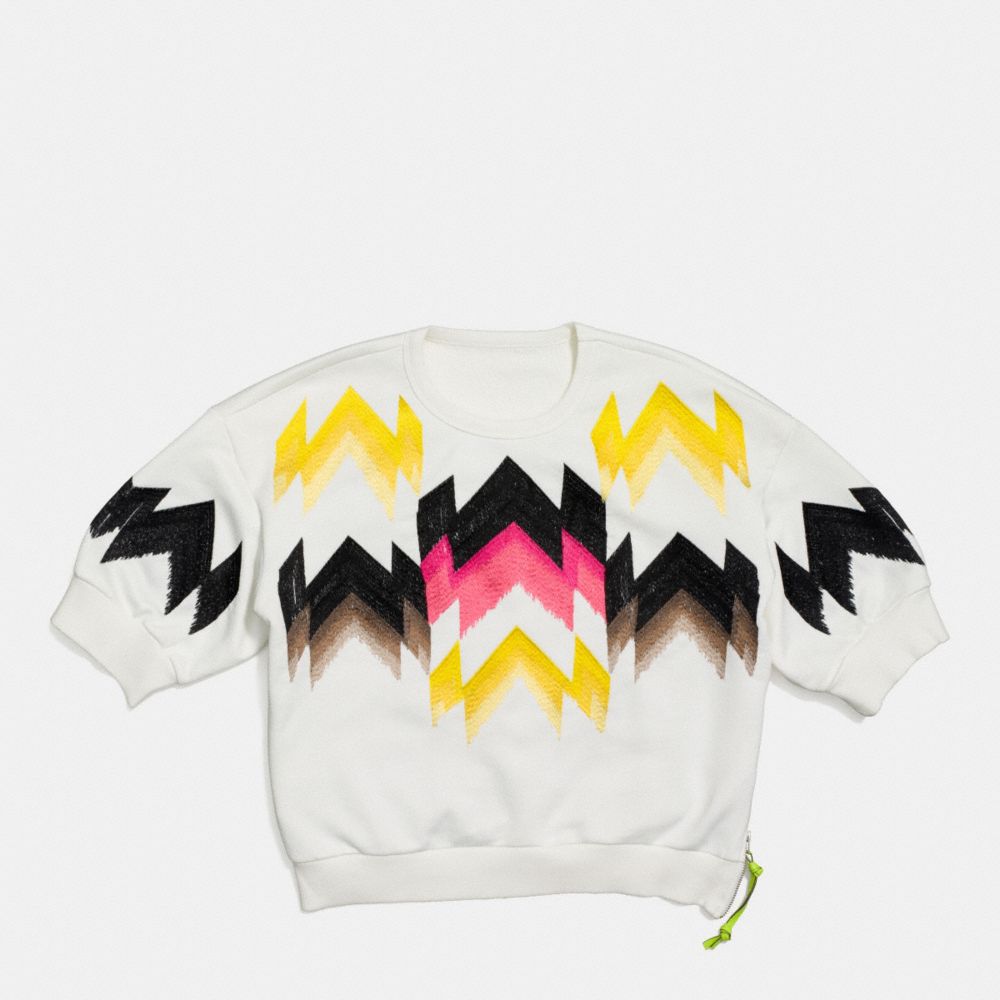Hawk Feather Side Zip Sweatshirt