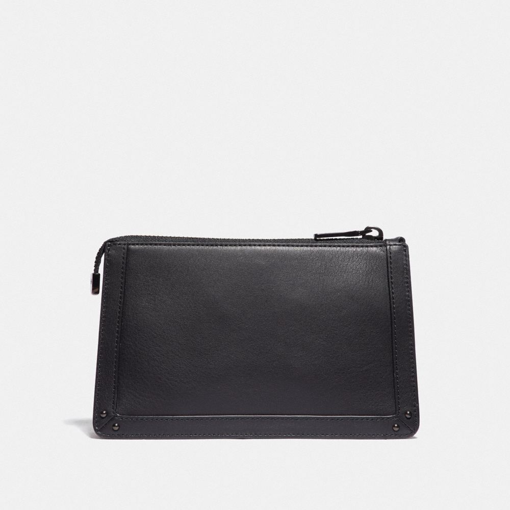 Dreamer Wristlet With Signature Canvas Patchwork Stripes And Snakeskin Detail