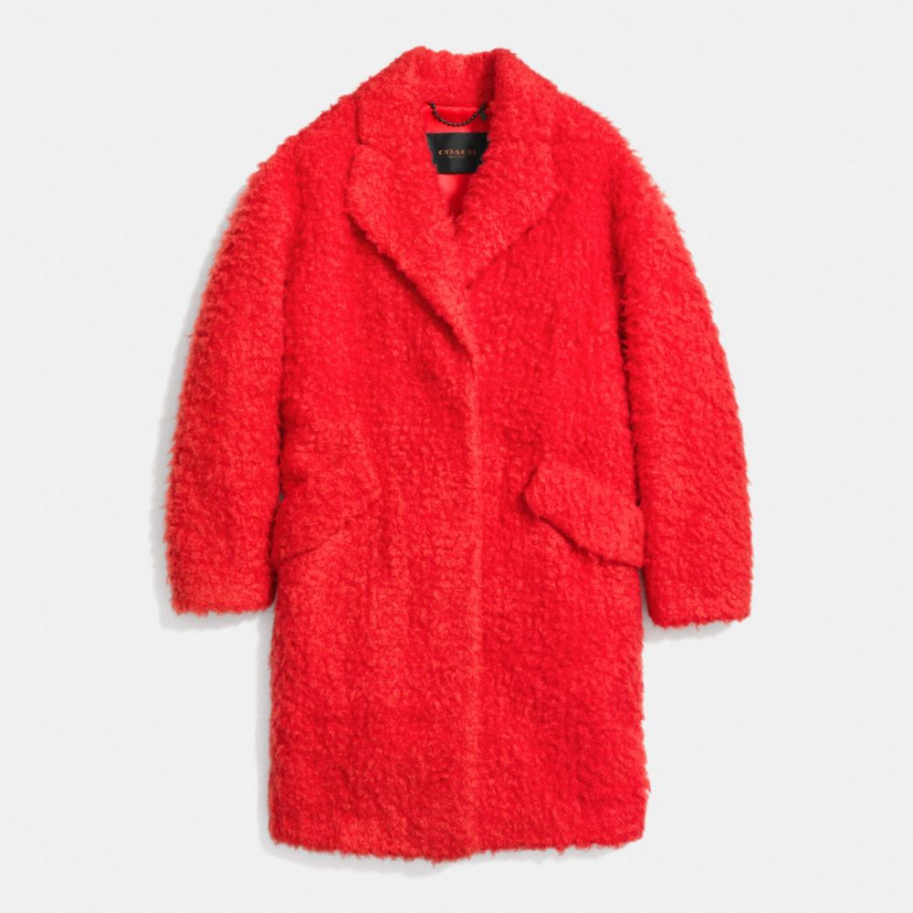 Fuzzy on sale red coat