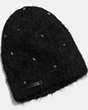 COACH®,STAR AND DOT HAT,Alpaca Blend,Black,Front View