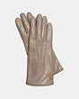 COACH®,ICONIC LEATHER GLOVE,Leather,STONE 2,Front View
