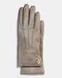 COACH®,ICONIC LEATHER GLOVE,Leather,FOG,Front View