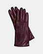 COACH®,ICONIC LEATHER GLOVE,Leather,OXBLOOD,Front View