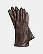 COACH®,ICONIC LEATHER GLOVE,Leather,TEAK,Front View
