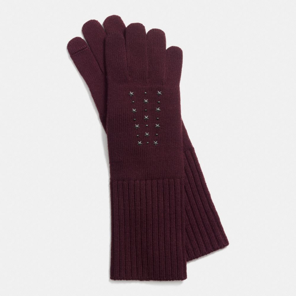 Star Studded Knit Gloves
