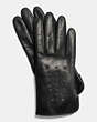 COACH®,STAR STUDDED LEATHER GLOVE,Leather,Black,Front View