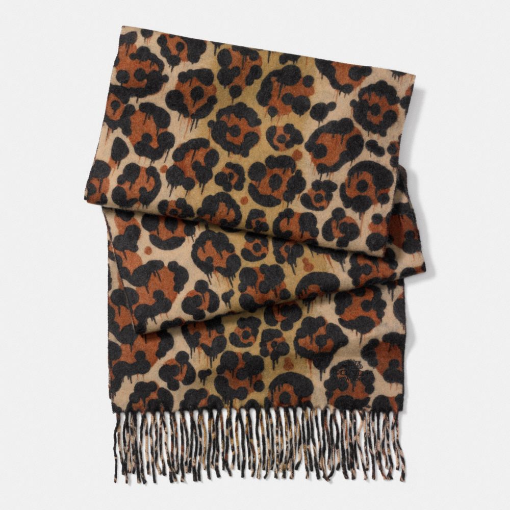 Natural Leopard Scarf