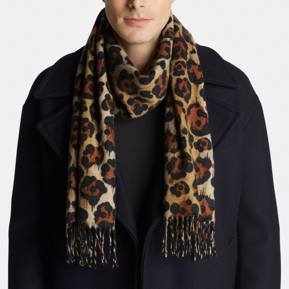 COACH®: Leopard Print Scarf