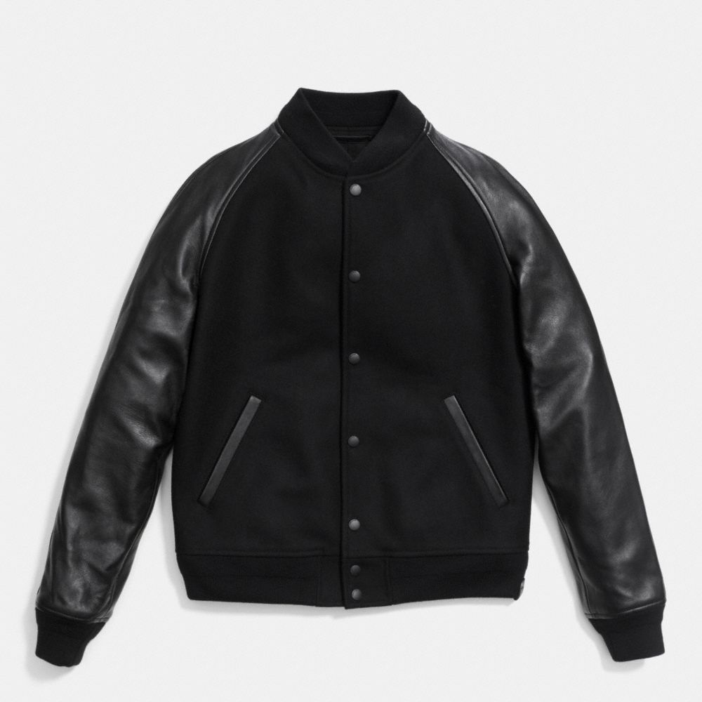 Wool Leather Baseball Jacket