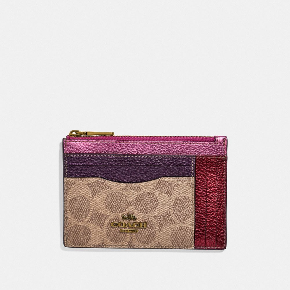 Large Card Case In Colorblock Signature Canvas COACH