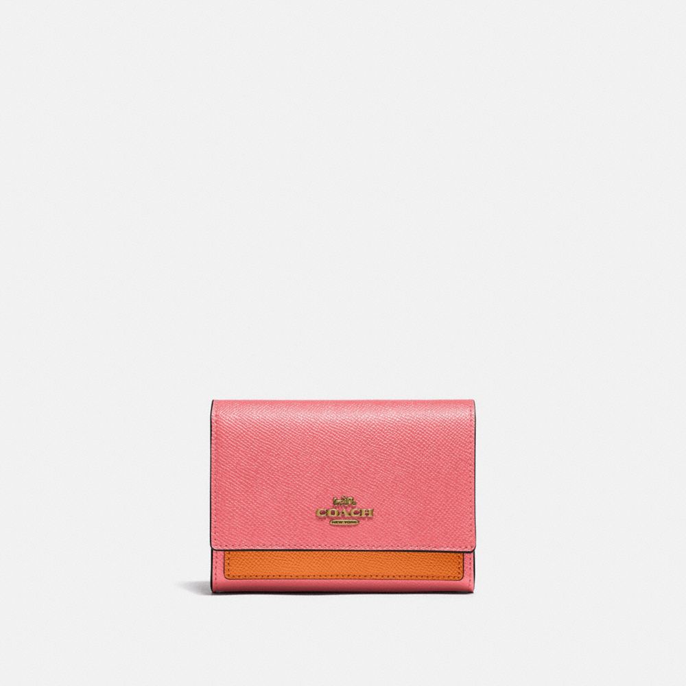 美品✨COACH ミディアムフラップウォレット 折り財布 ネイビー bc4