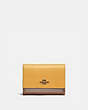 COACH®,MEDIUM FLAP WALLET IN COLORBLOCK,Leather,Mini,V5/Honeycomb Multi,Front View