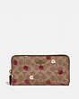 Accordion Zip Wallet In Signature Canvas With Scattered Apple Print