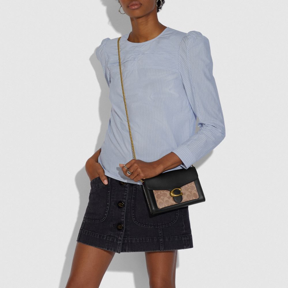 COACH®,Tabby Chain Clutch In Colorblock Signature Canvas,,Detail View