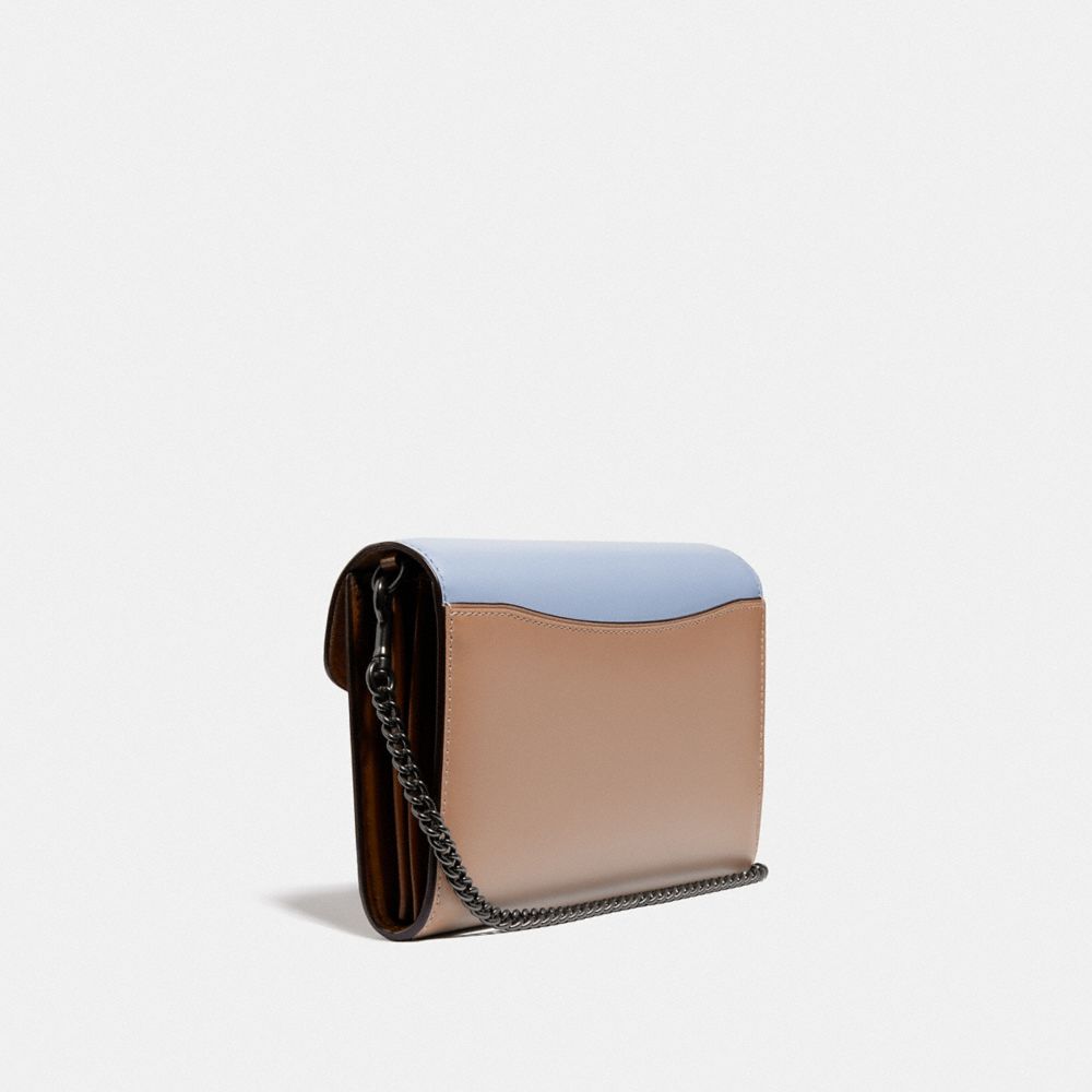 COACH®,Tabby Chain Clutch In Colorblock Signature Canvas,,Angle View